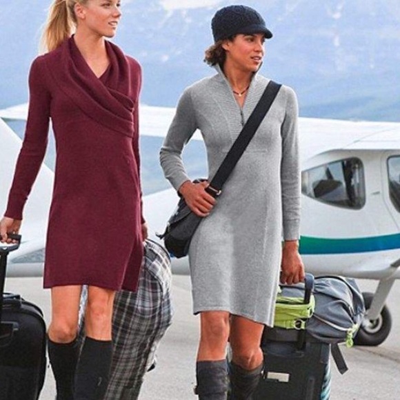Athleta Dresses & Skirts - Athleta Sochi Sweater Dress Burgundy M